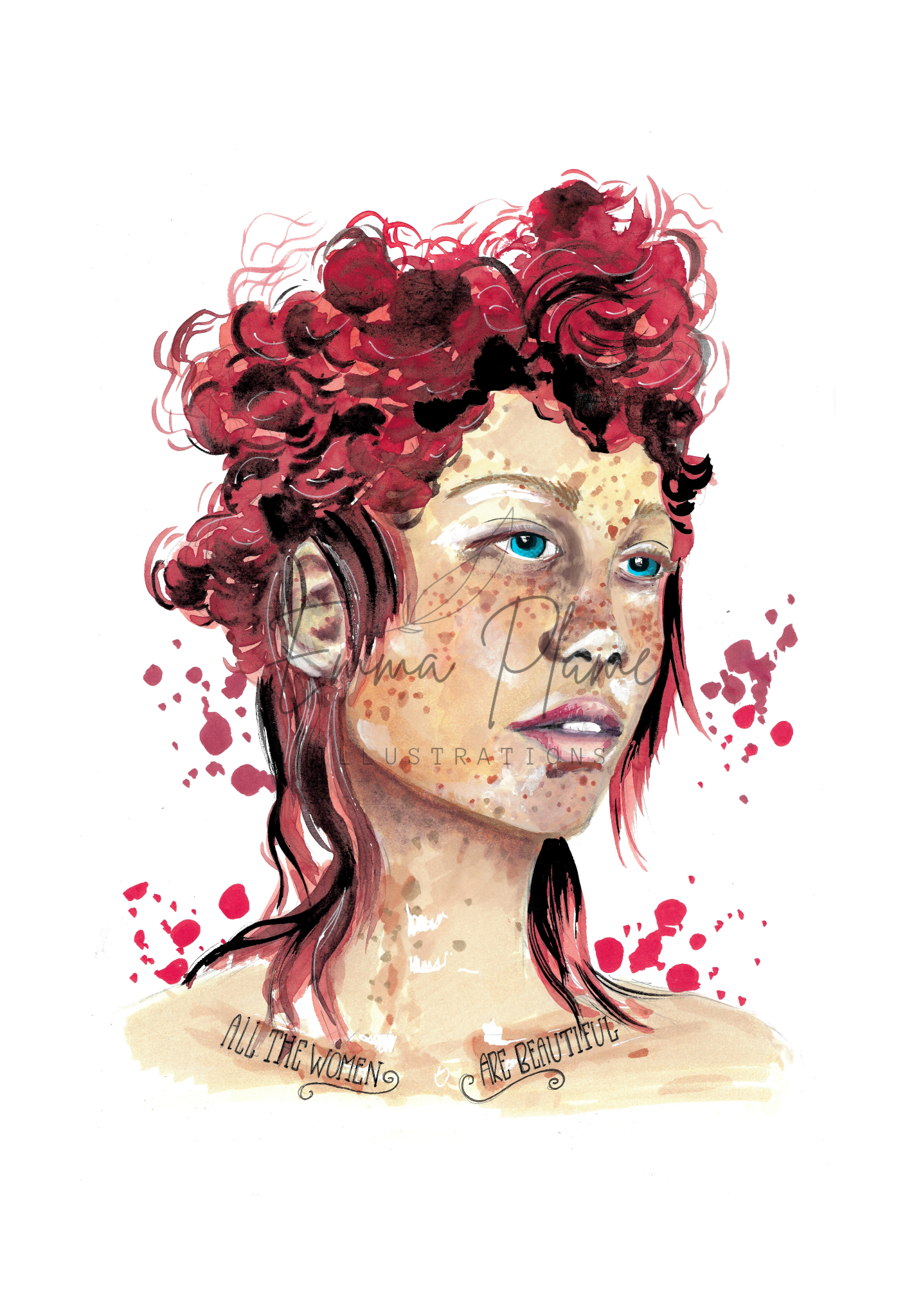 Lady in Red - Print – Image 2