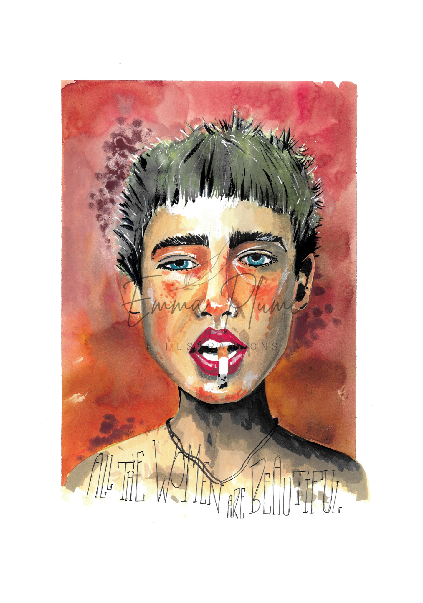 Lady Smoky - Print – Image 2