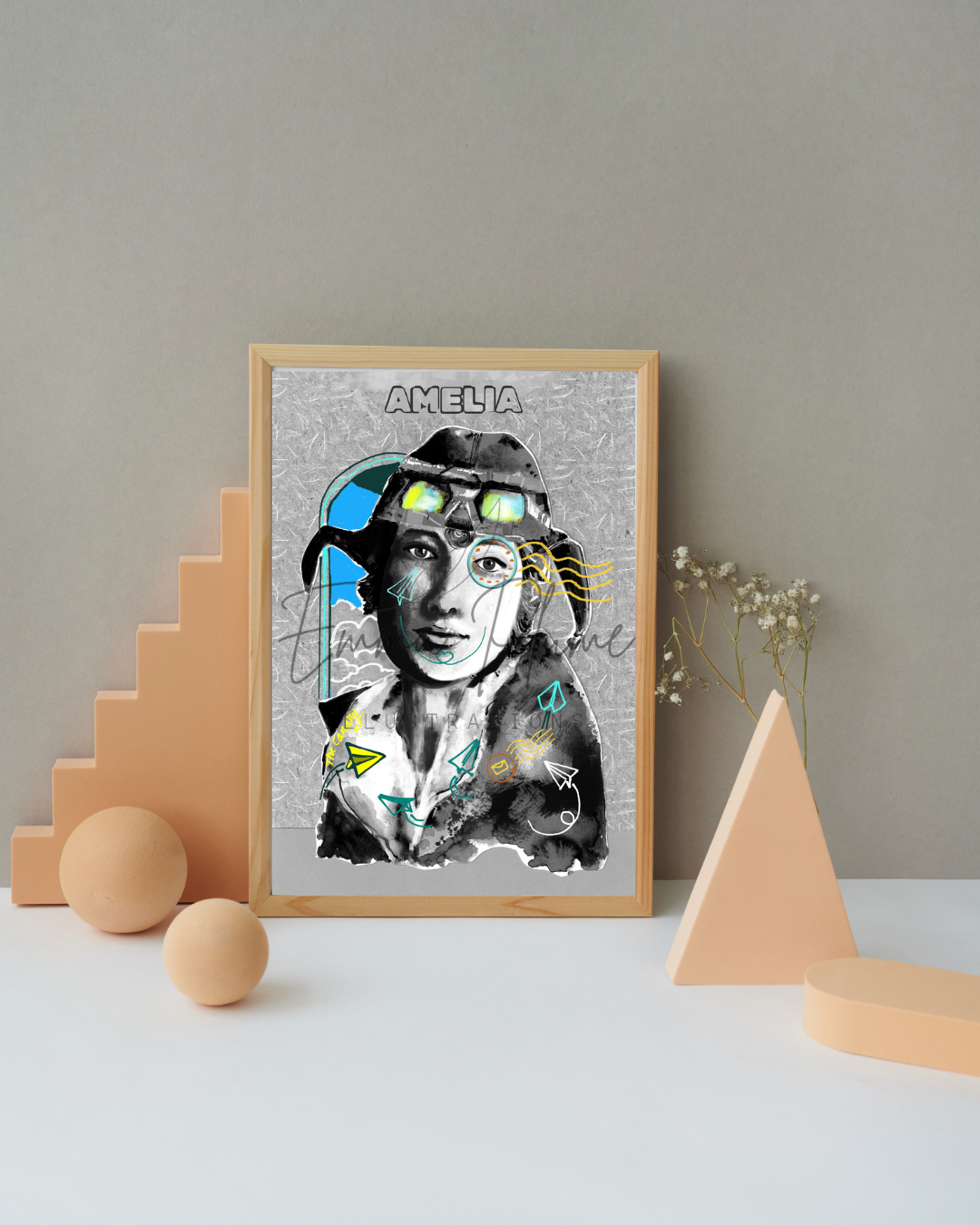 Amelia Earhart - Version pimpée - Print – Image 2