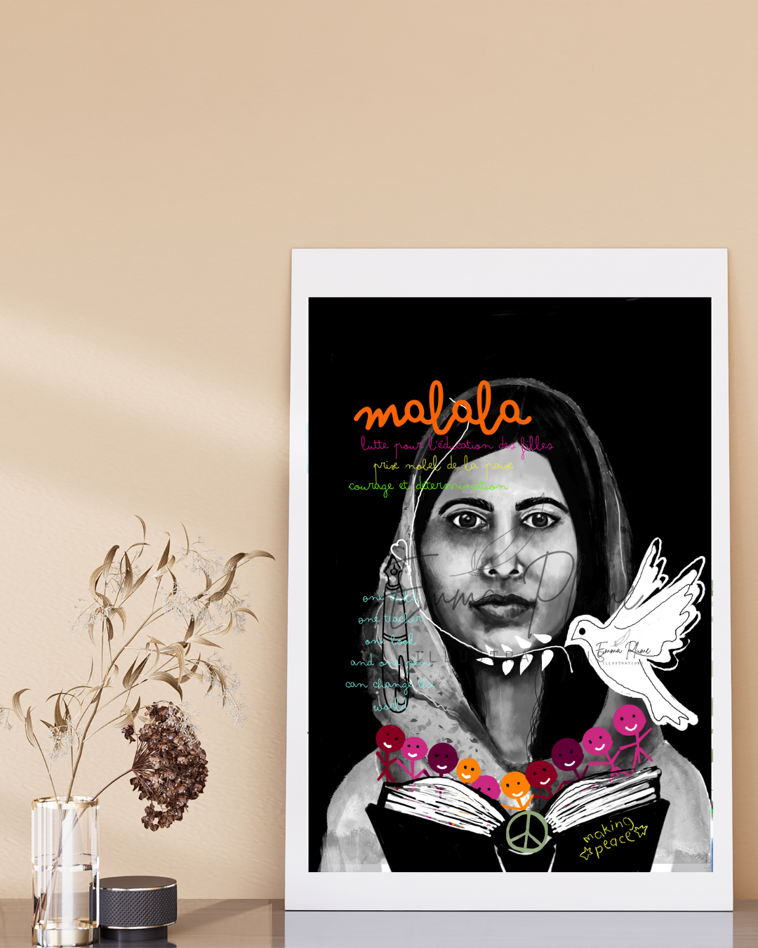 Malala Yousafzai - Version pimpée - Print