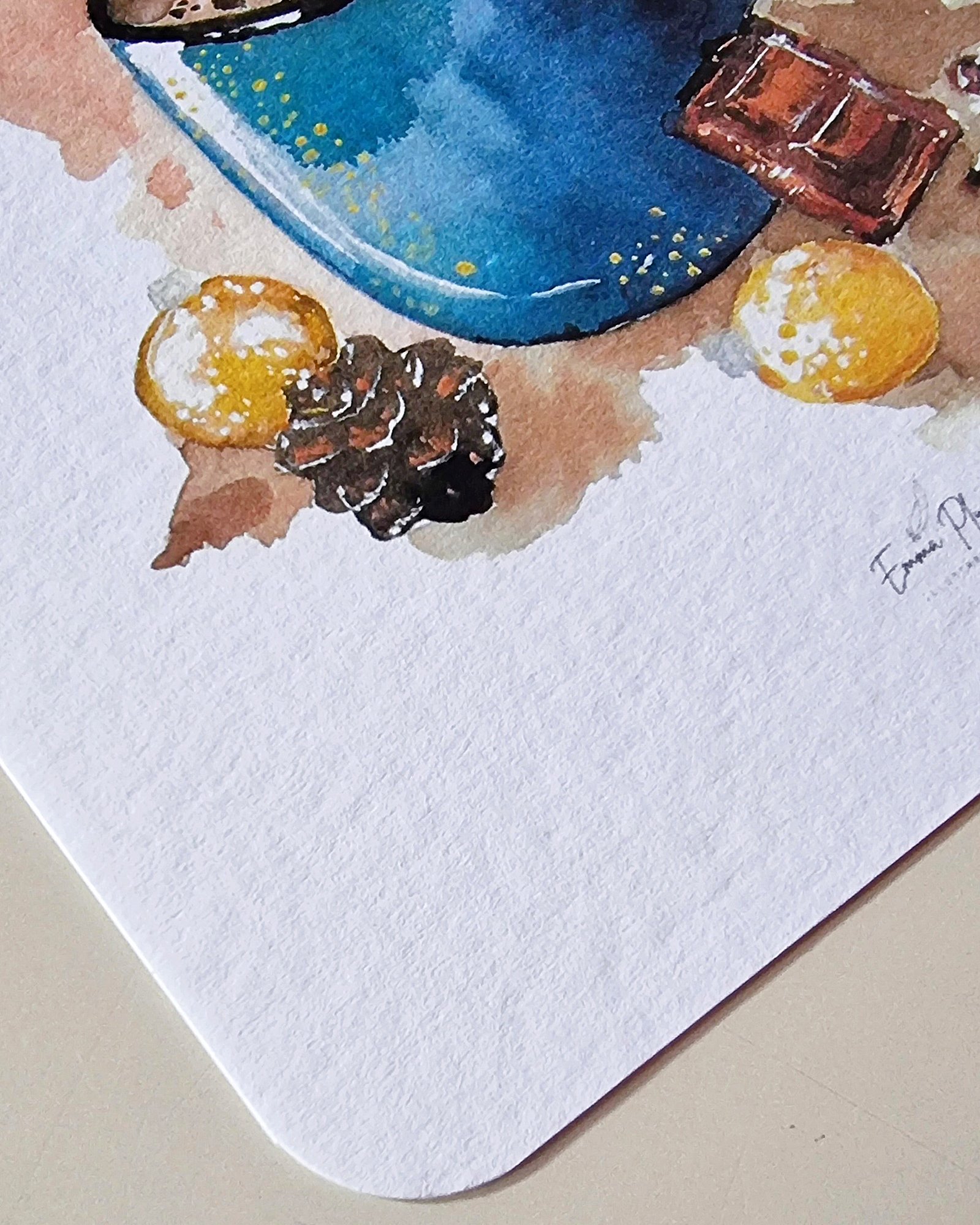 Illustration carte recette chocolat chaud à l'ancienne-détails-Emma plume illustrations