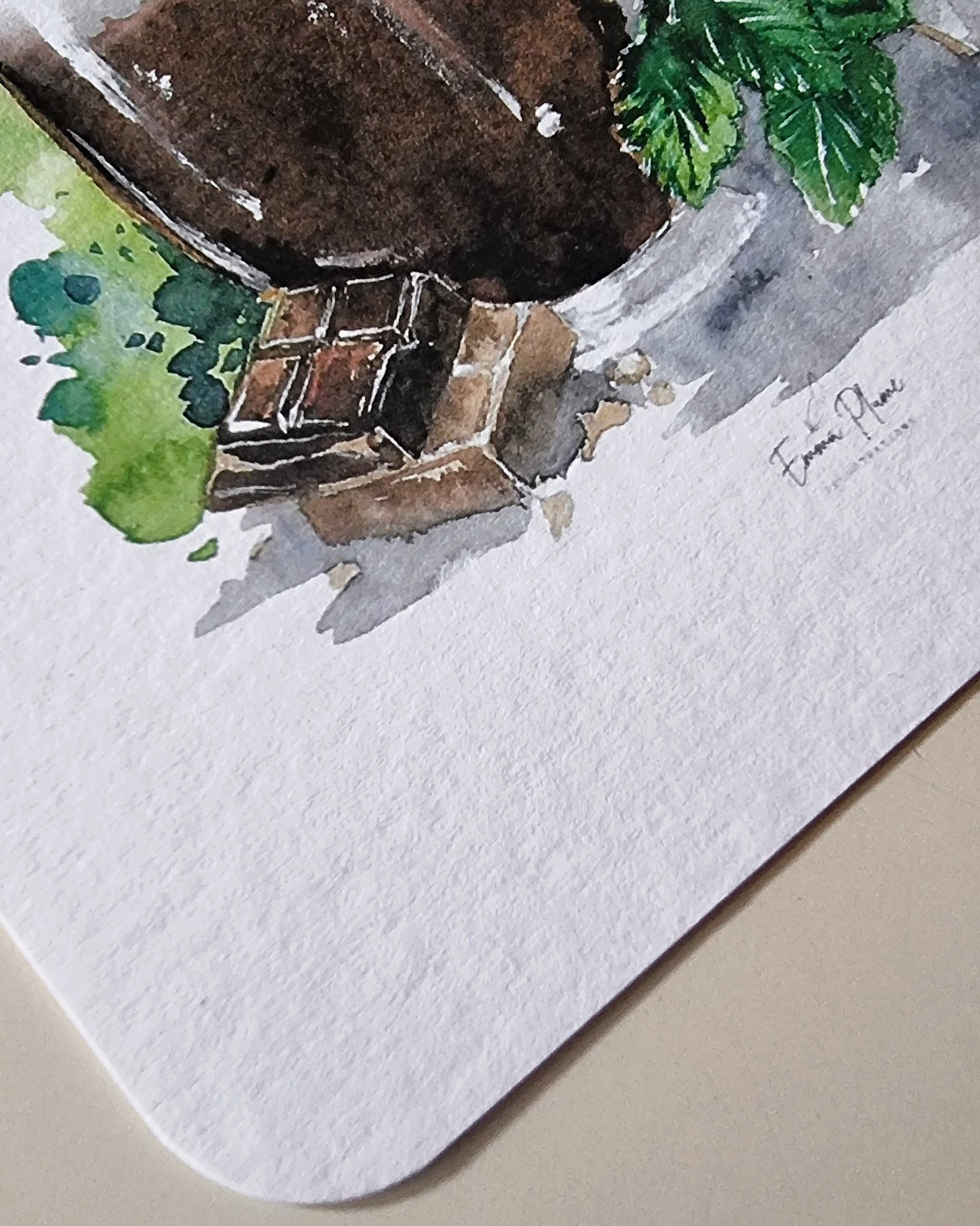 Illustration carte recette chocolat chaud à la menthe -détails-Emma plume illustrations