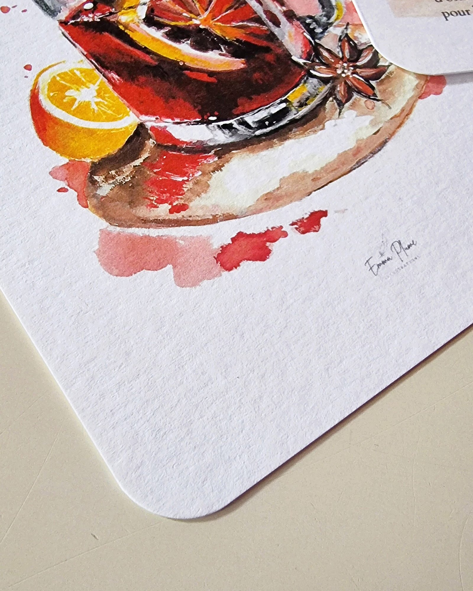 Illustration carte recette vin chaud-détails-Emma plume illustrations
